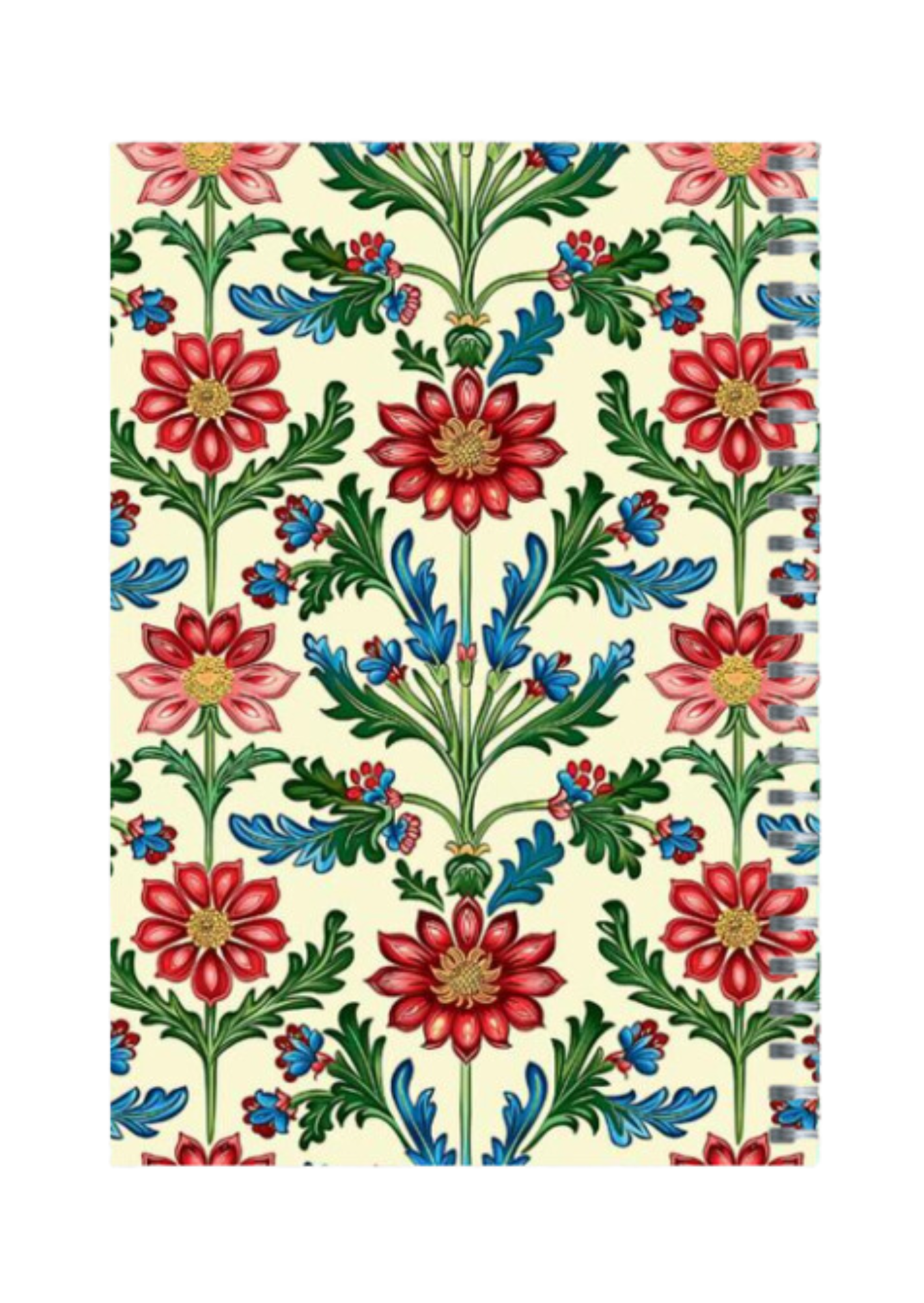 Ethnic Floral - Spiral Notepad A5 Unruled Notebook 120 Pages