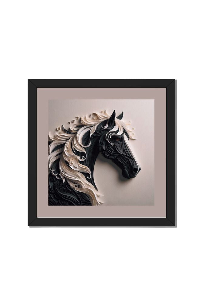 Quilled Horse - Wall Art Hanging For Home Decor ( 14 x 14 inches)