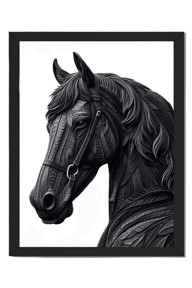 Quilled Horse - Wall Art Hanging For Home Decor (18 x 24 inches)