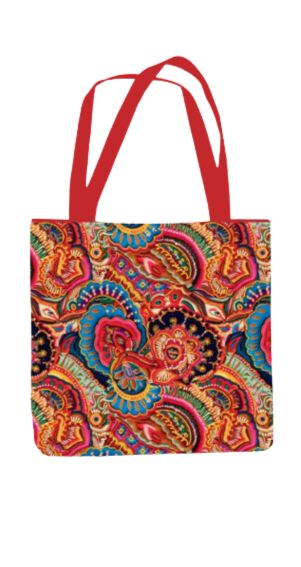 Indian Ethnic - All Over Print Canvas Tote Bag With Zipper 15 x 17 inches