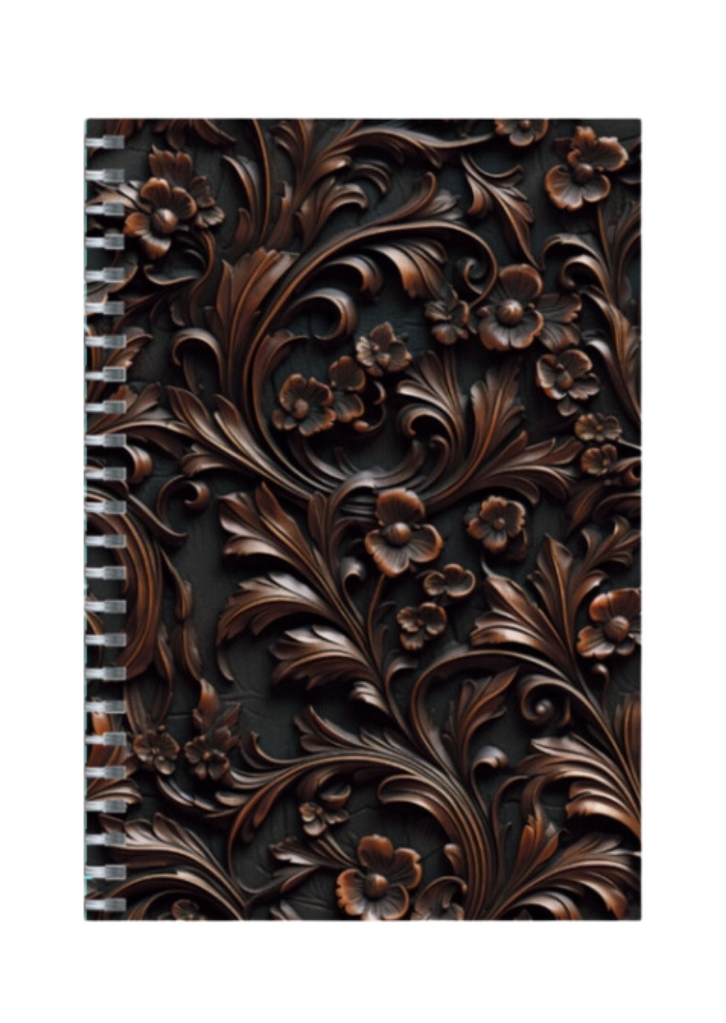 Wooden - Spiral Notepad A5 Unruled Notebook 120 Pages