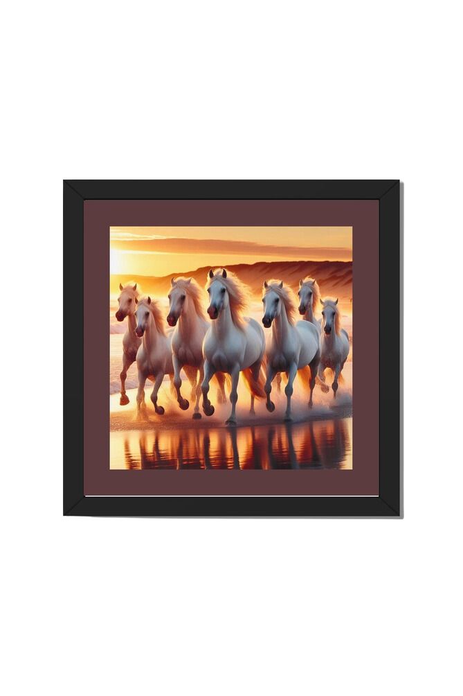 Seven Horses - Wall Art Hanging For Home Decor ( 14 x 14 inches)