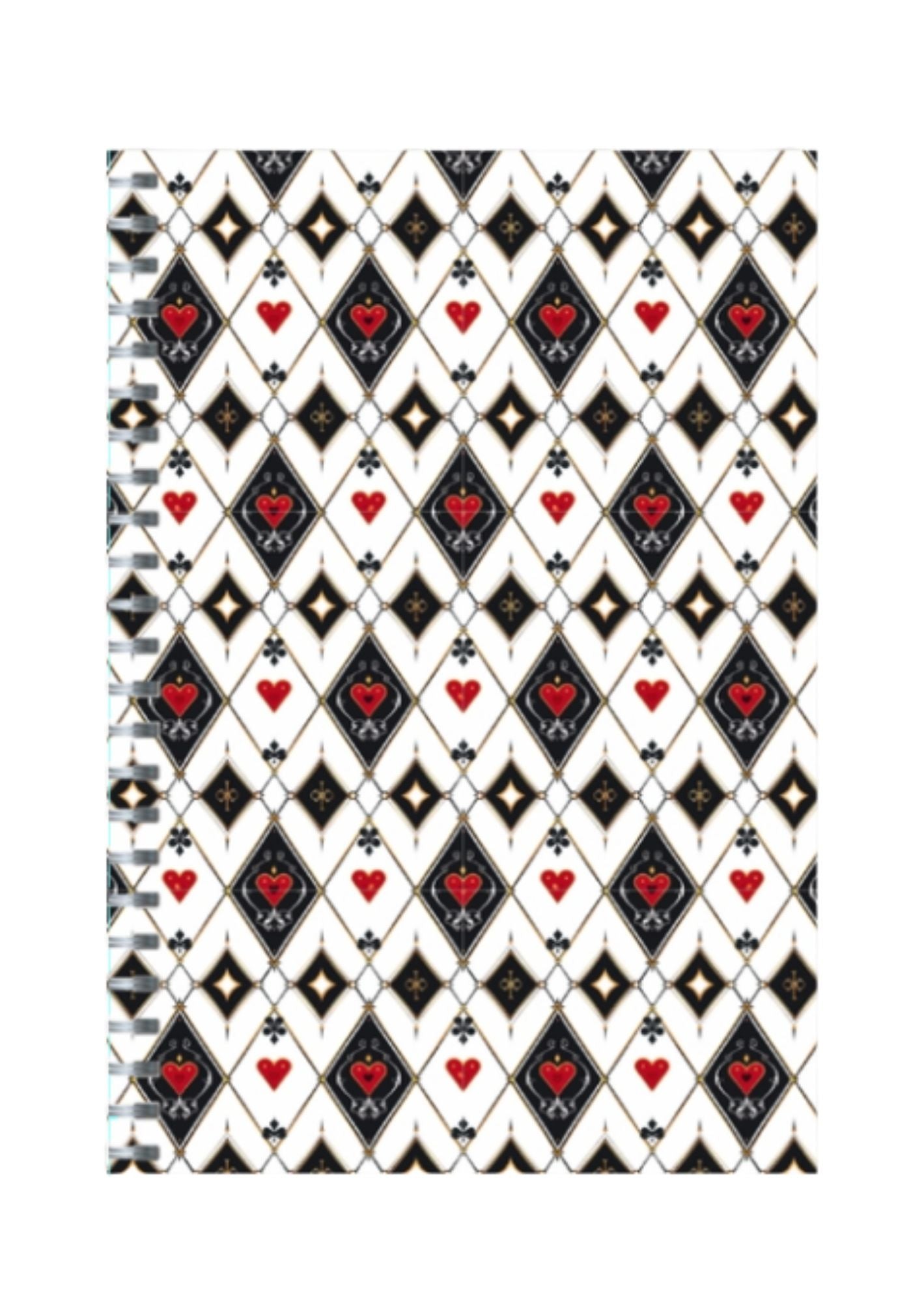 Designer Deck - Spiral Notepad A5 Unruled Notebook 120 Pages