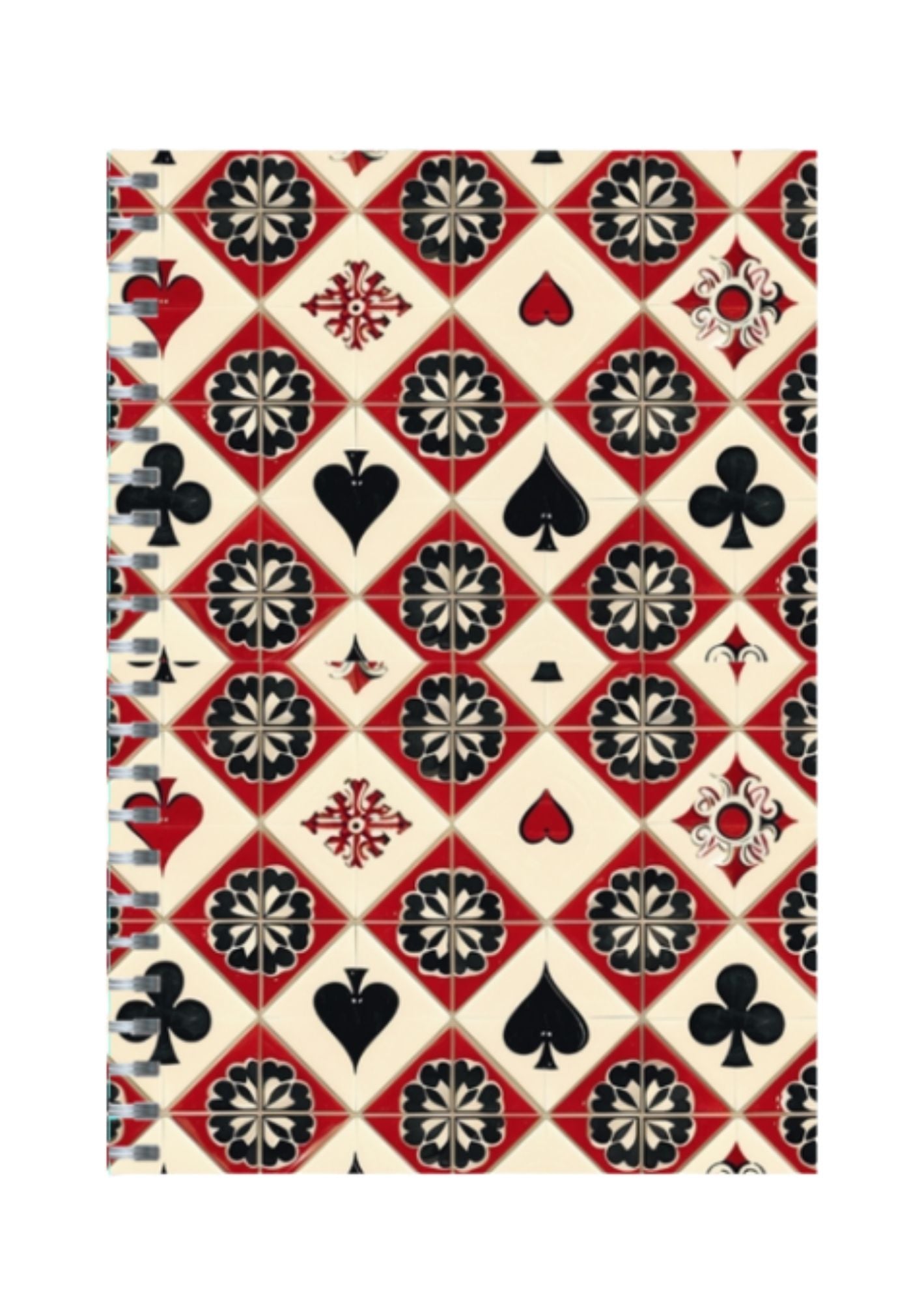 Designer Deck - Spiral Notepad A5 Unruled Notebook 120 Pages