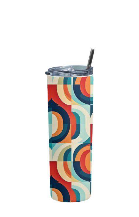Geometric - Stainless Steel Tumbler Water Bottle 20 OZ(590ml) Coffee Tumbler