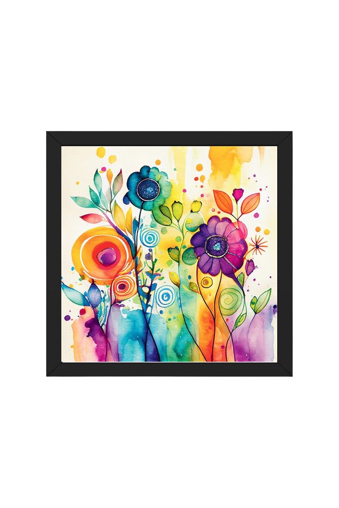 Watercolor Flower - Wall Art Hanging For Home Decor ( 14 x 14 inches)