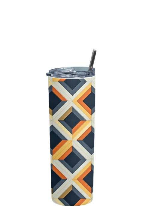 Geometric - Stainless Steel Tumbler Water Bottle 20 OZ(590ml) Coffee Tumbler