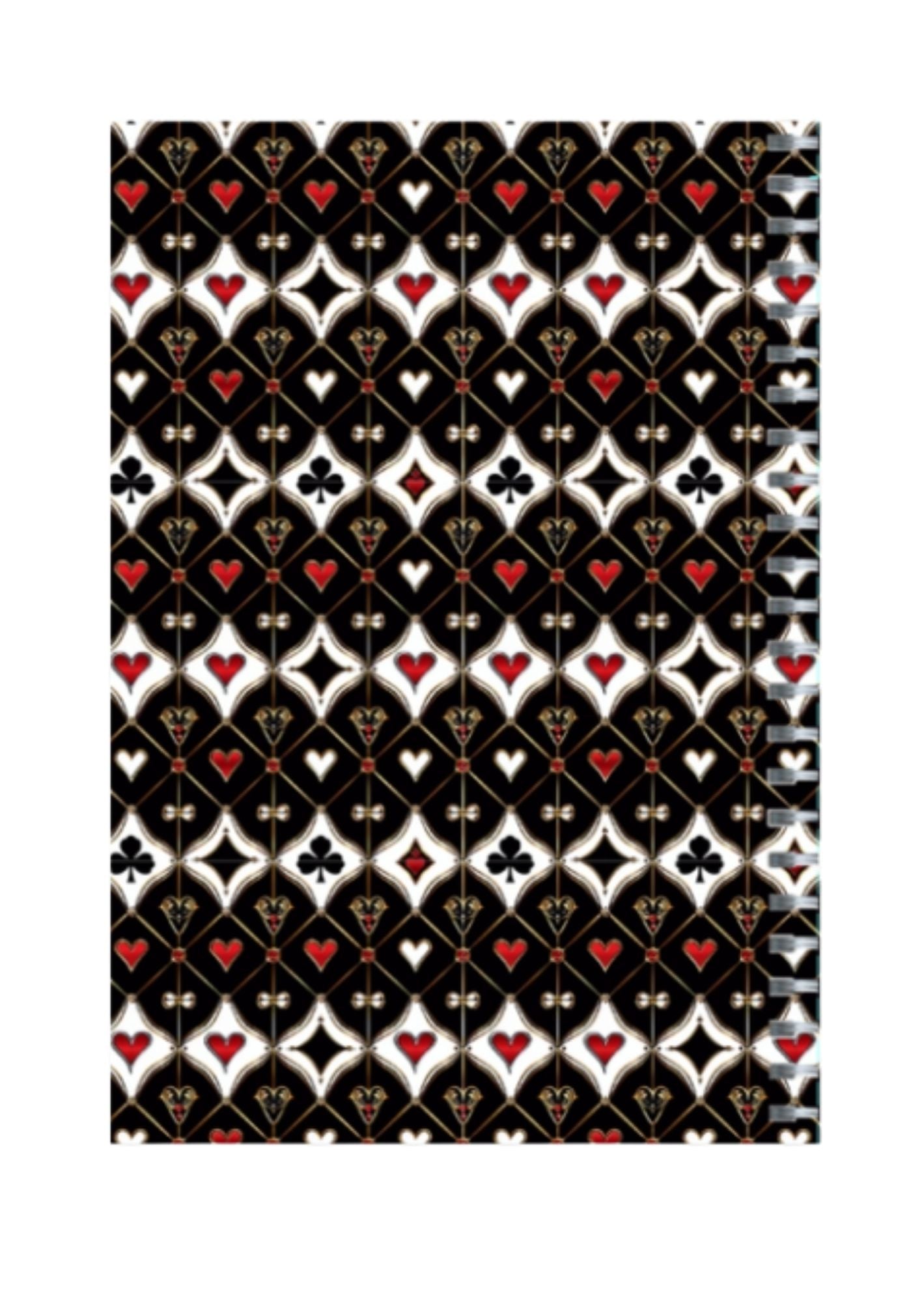 Designer Deck - Spiral Notepad A5 Unruled Notebook 120 Pages