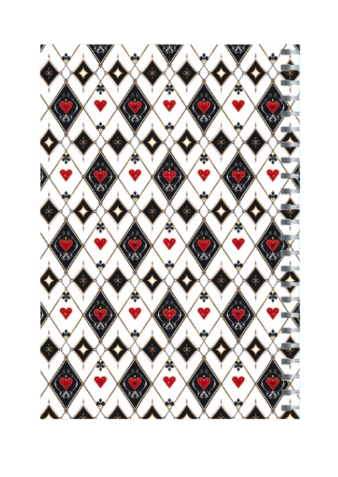 Designer Deck - Spiral Notepad A5 Unruled Notebook 120 Pages