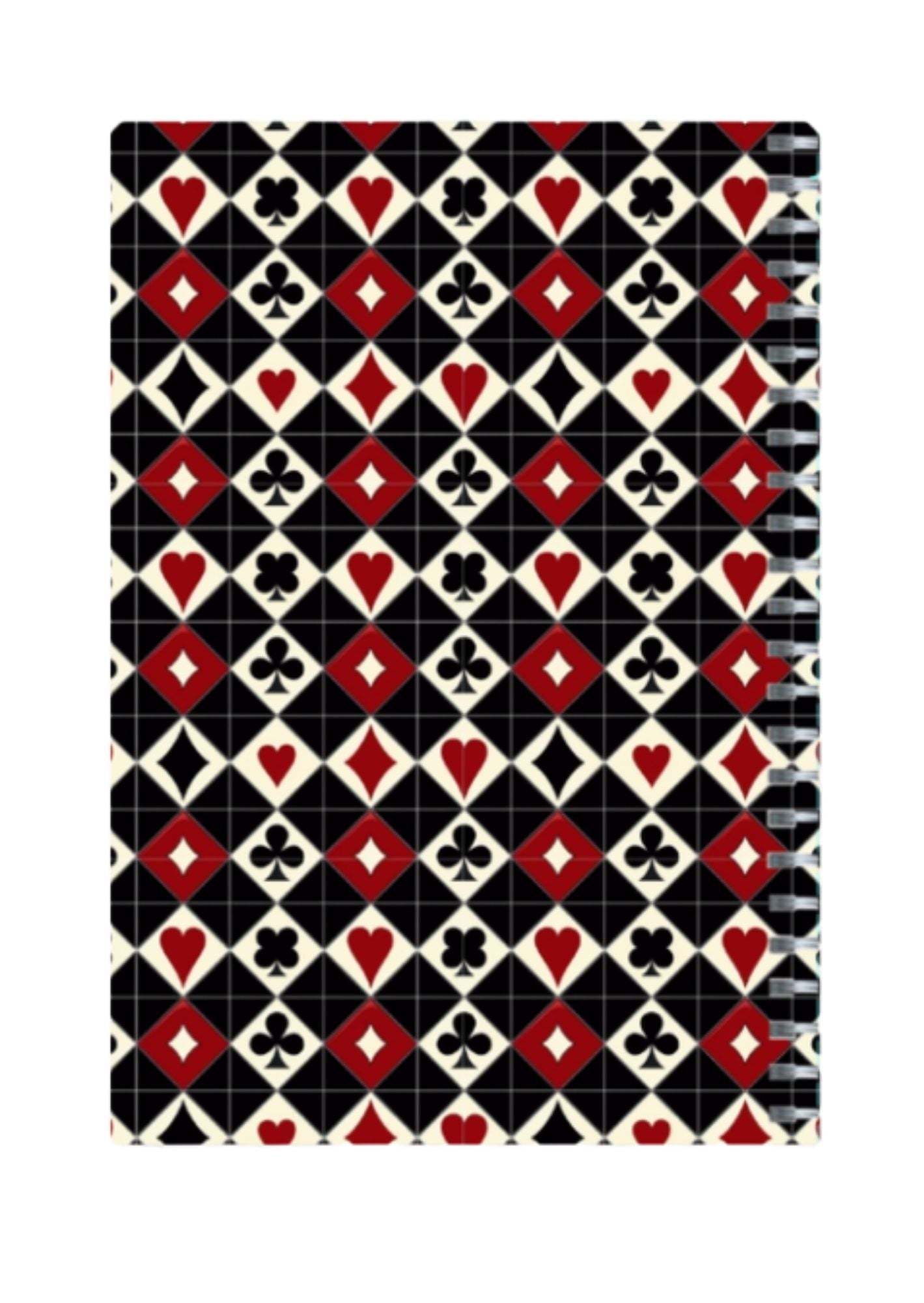 Designer Deck - Spiral Notepad A5 Unruled Notebook 120 Pages