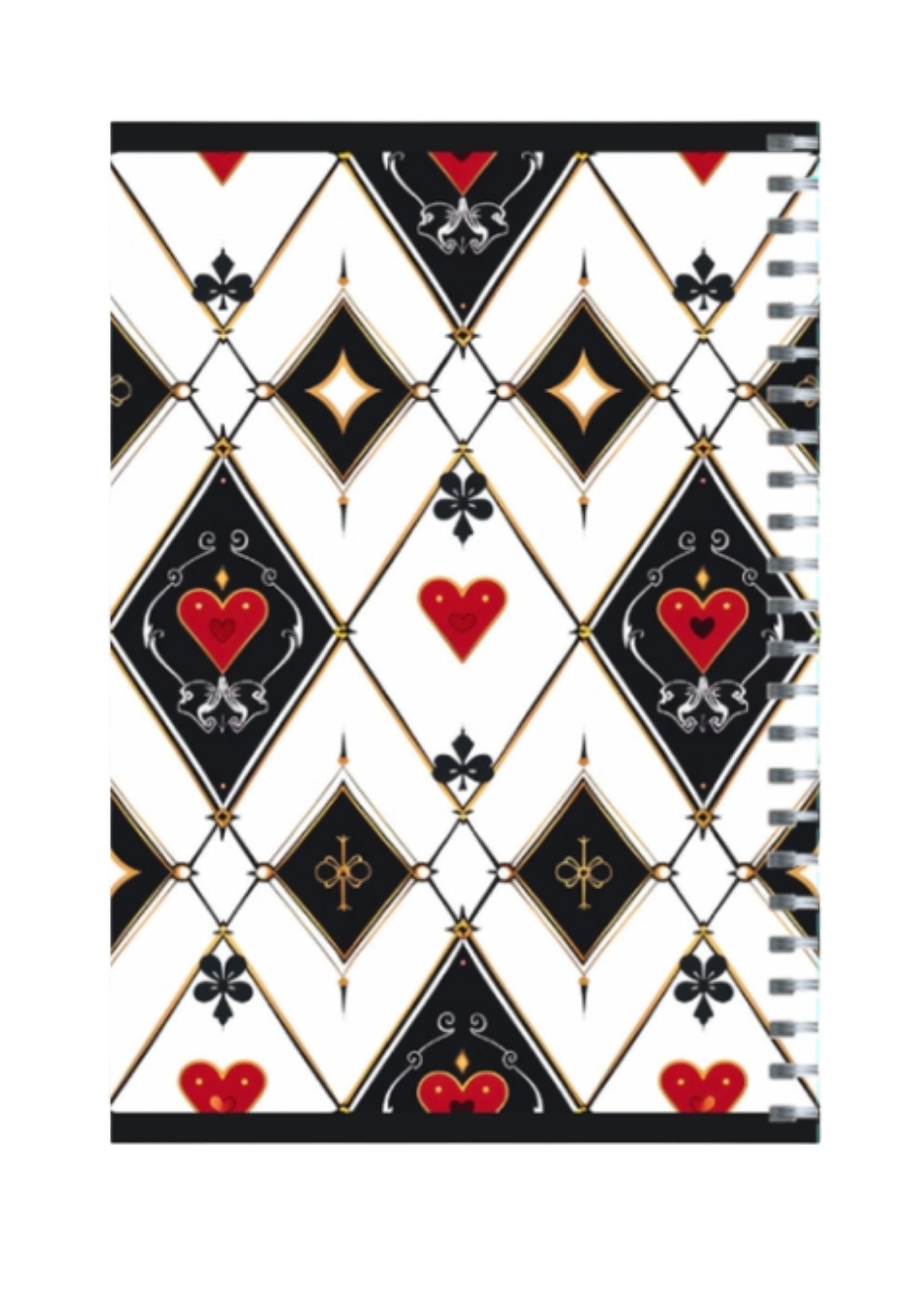 Designer Deck - Spiral Notepad A5 Unruled Notebook 120 Pages