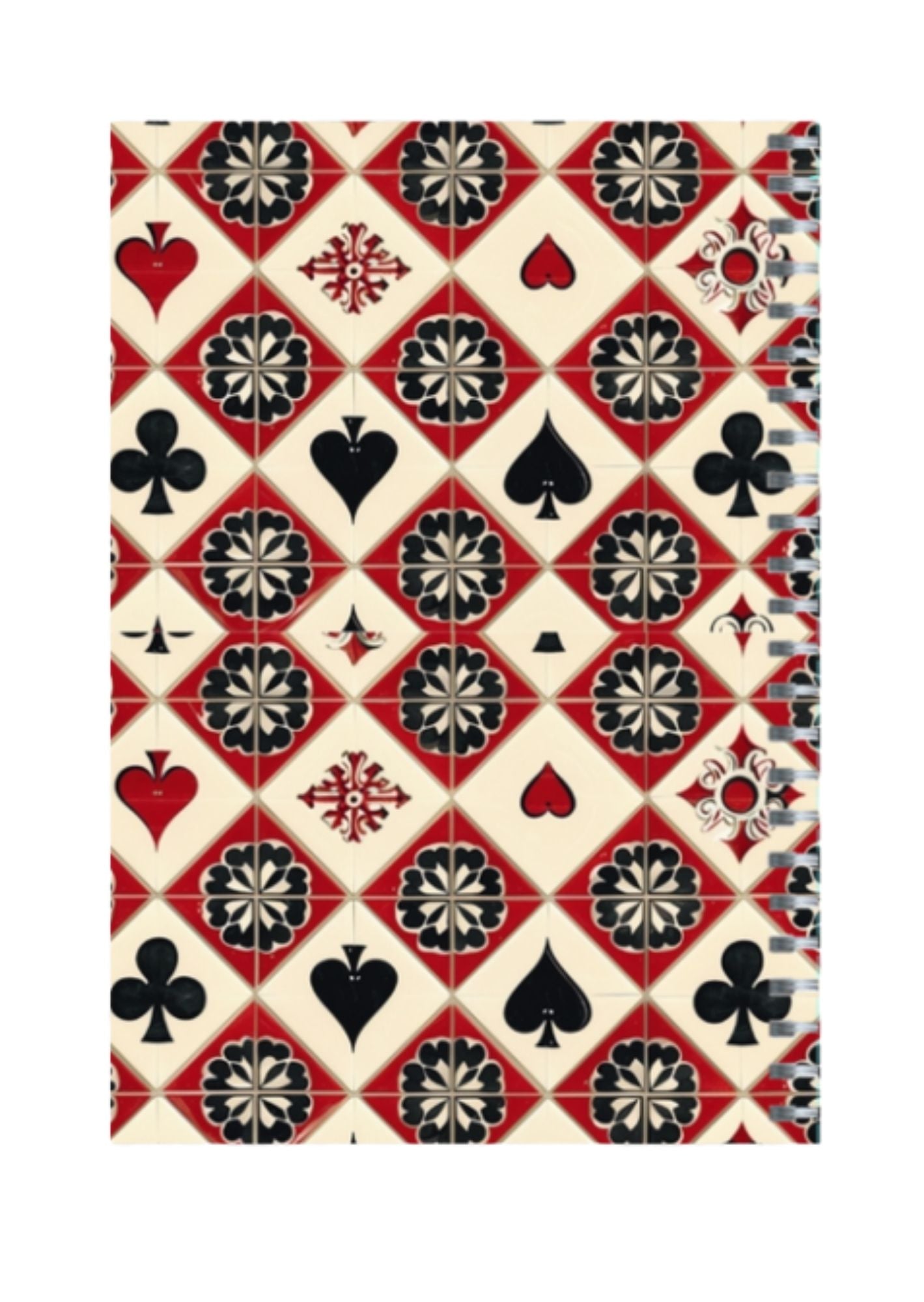 Designer Deck - Spiral Notepad A5 Unruled Notebook 120 Pages