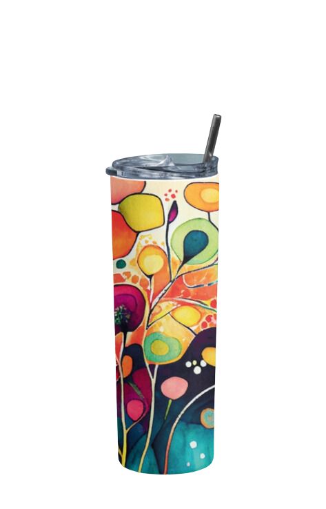 Watercolor Flower - Stainless Steel Tumbler Water Bottle 20 OZ(590ml) Coffee Tumbler