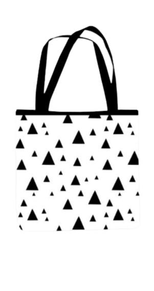 Abstract - All Over Print Canvas Tote Bag With Zipper 15 x 17 inches