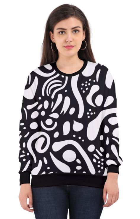 Retro - All Over Print Sweatshirt For Women Sweatshirt For College