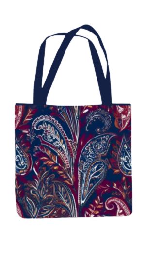 Whispering Feathers - All Over Print Canvas Tote Bag With Zipper 15 x 17 inches