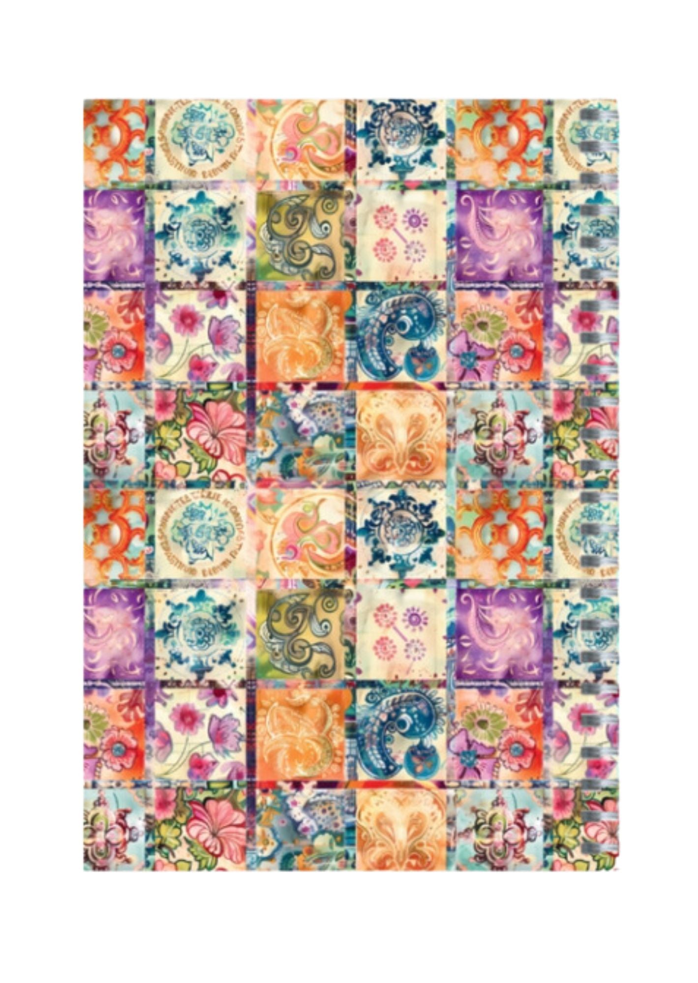 Cross Stich - Spiral Notepad A5 Unruled Notebook 120 Pages