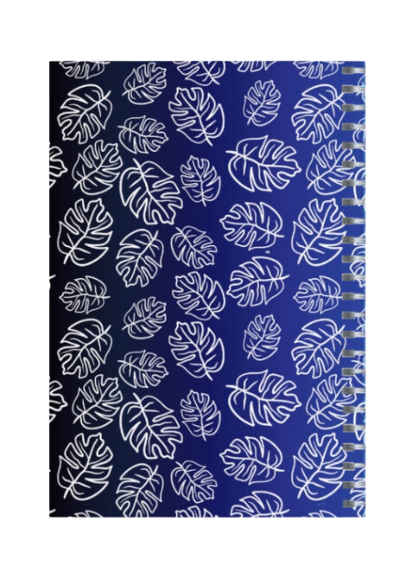 Ombre Leaf - Spiral Notepad A5 Unruled Notebook 120 Pages