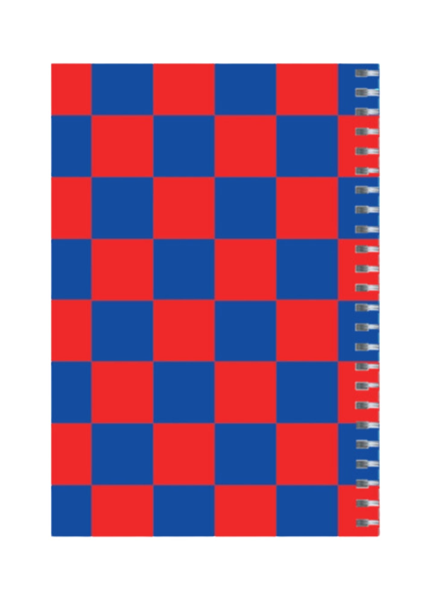 Blue and Red - Spiral Notepad A5 Unruled Notebook 120 Pages