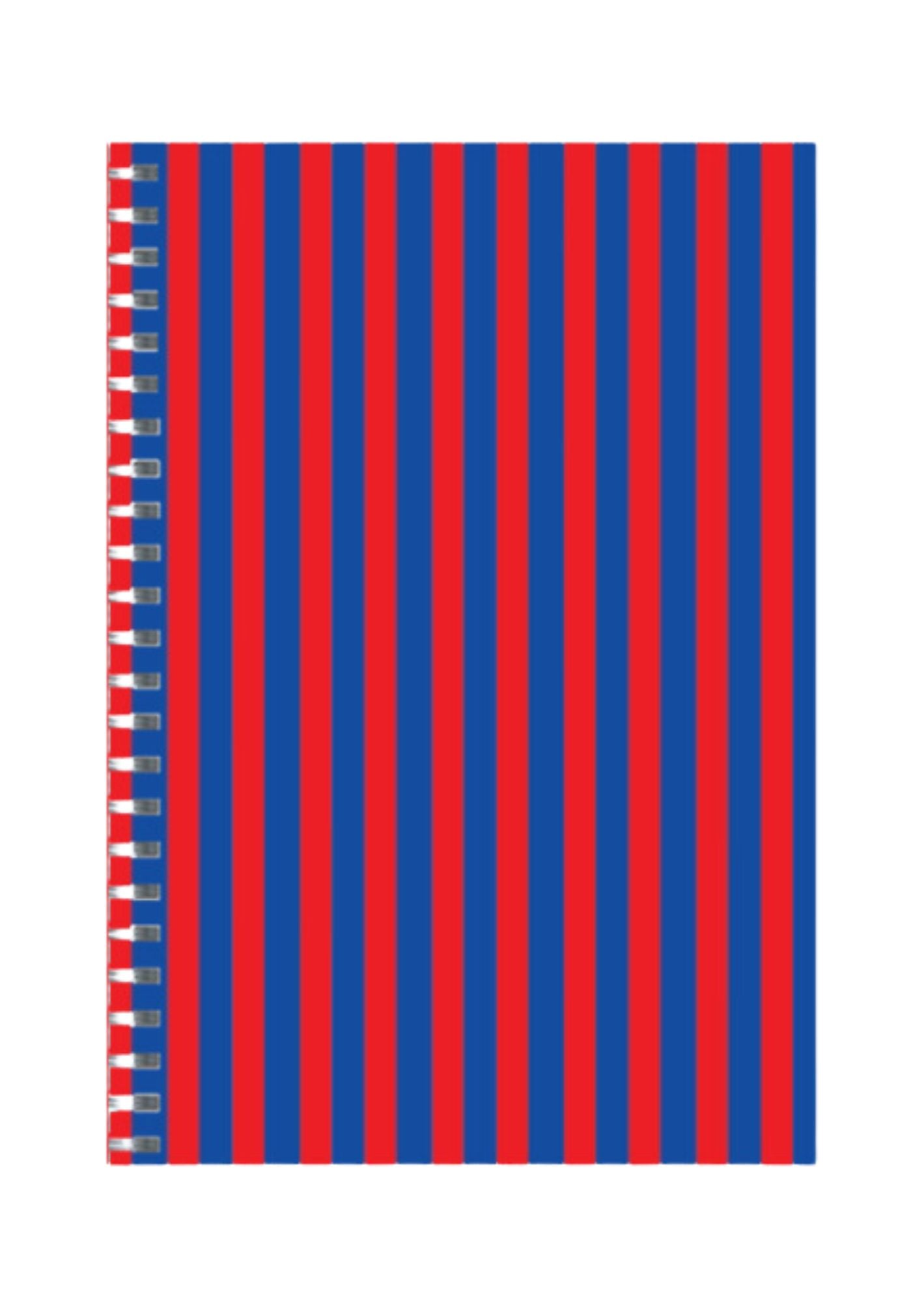 Red and Blue - Spiral Notepad A5 Unruled Notebook 120 Pages