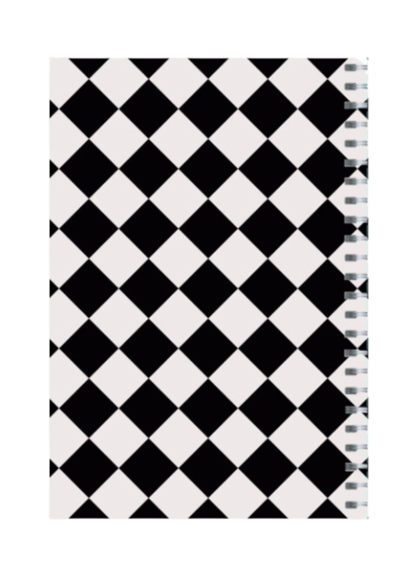 B&W - Spiral Notepad A5 Unruled Notebook 120 Pages