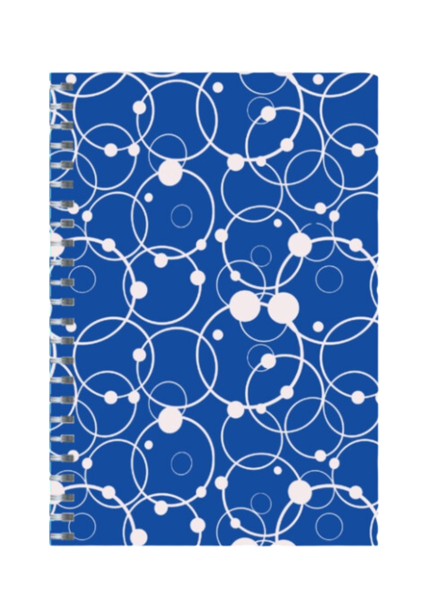 Blue Bubble - Spiral Notepad A5 Unruled Notebook 120 Pages