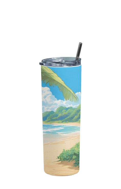 Beach - Stainless Steel Tumbler Water Bottle 20 OZ(590ml) Coffee Tumbler