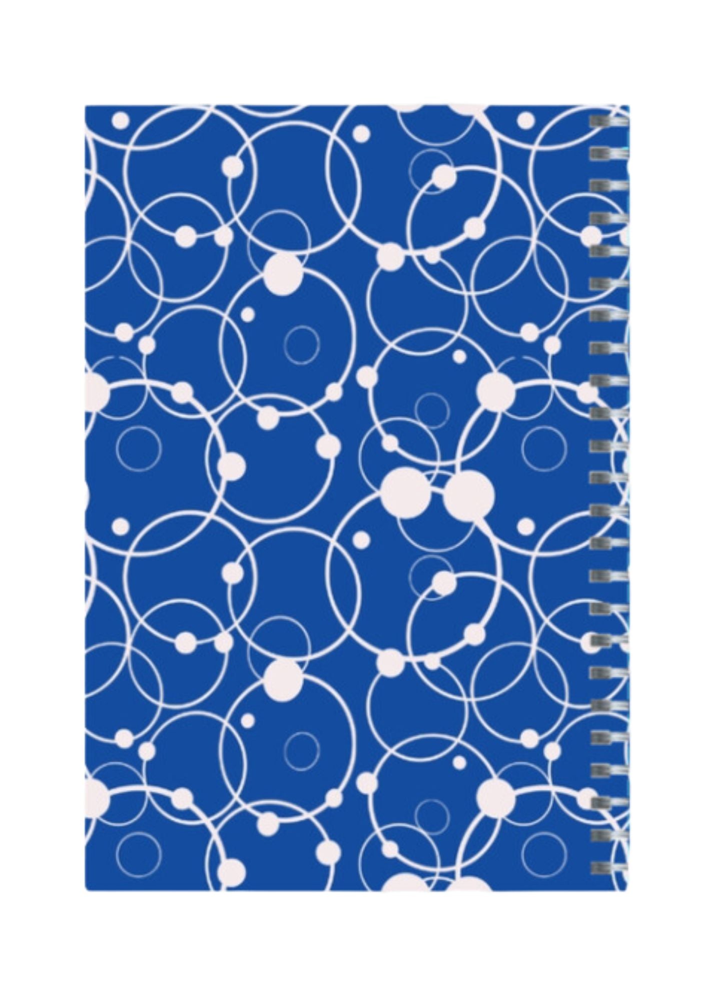 Blue Bubble - Spiral Notepad A5 Unruled Notebook 120 Pages