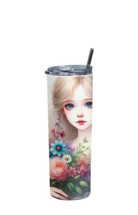 Cute Doll - Stainless Steel Tumbler Water Bottle 20 OZ(590ml) Coffee Tumbler