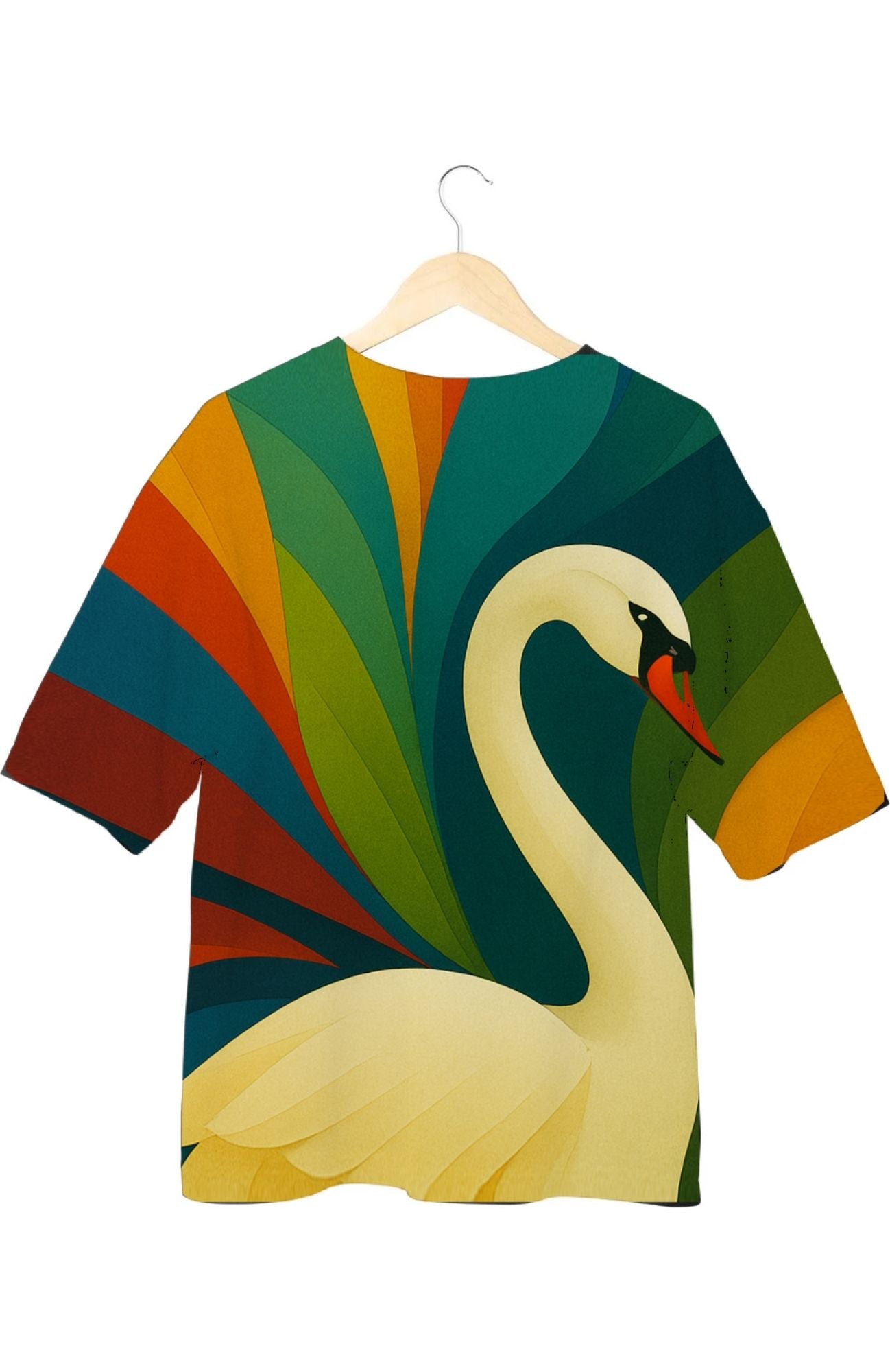 Elegant Swan - All Over Print Oversized Tshirt For Men And Women Designer Unisex Tshirt