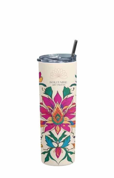 Floral - Stainless Steel Tumbler Water Bottle 20 OZ(590ml) Coffee Tumbler