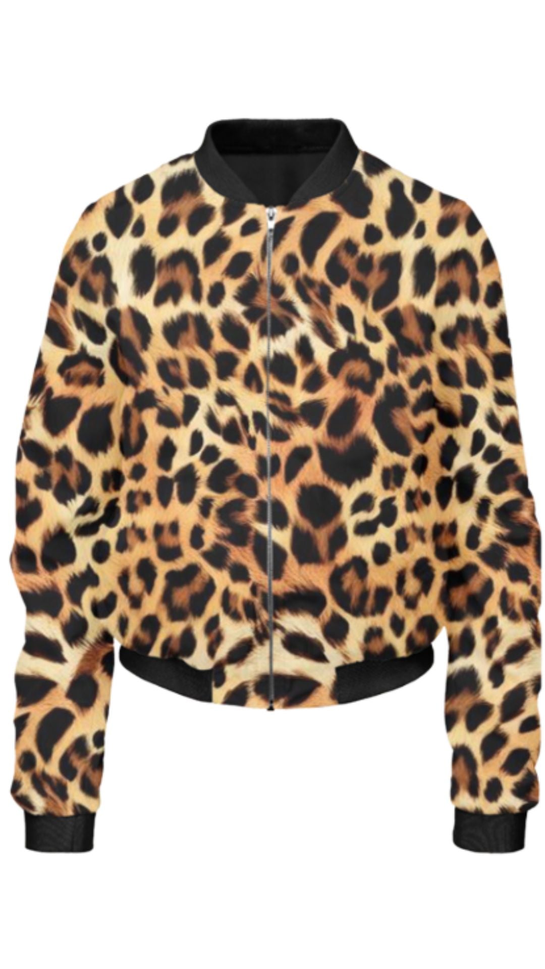 Spotted Mirage - All Over Print Cropped Bomber Jacket For Women
