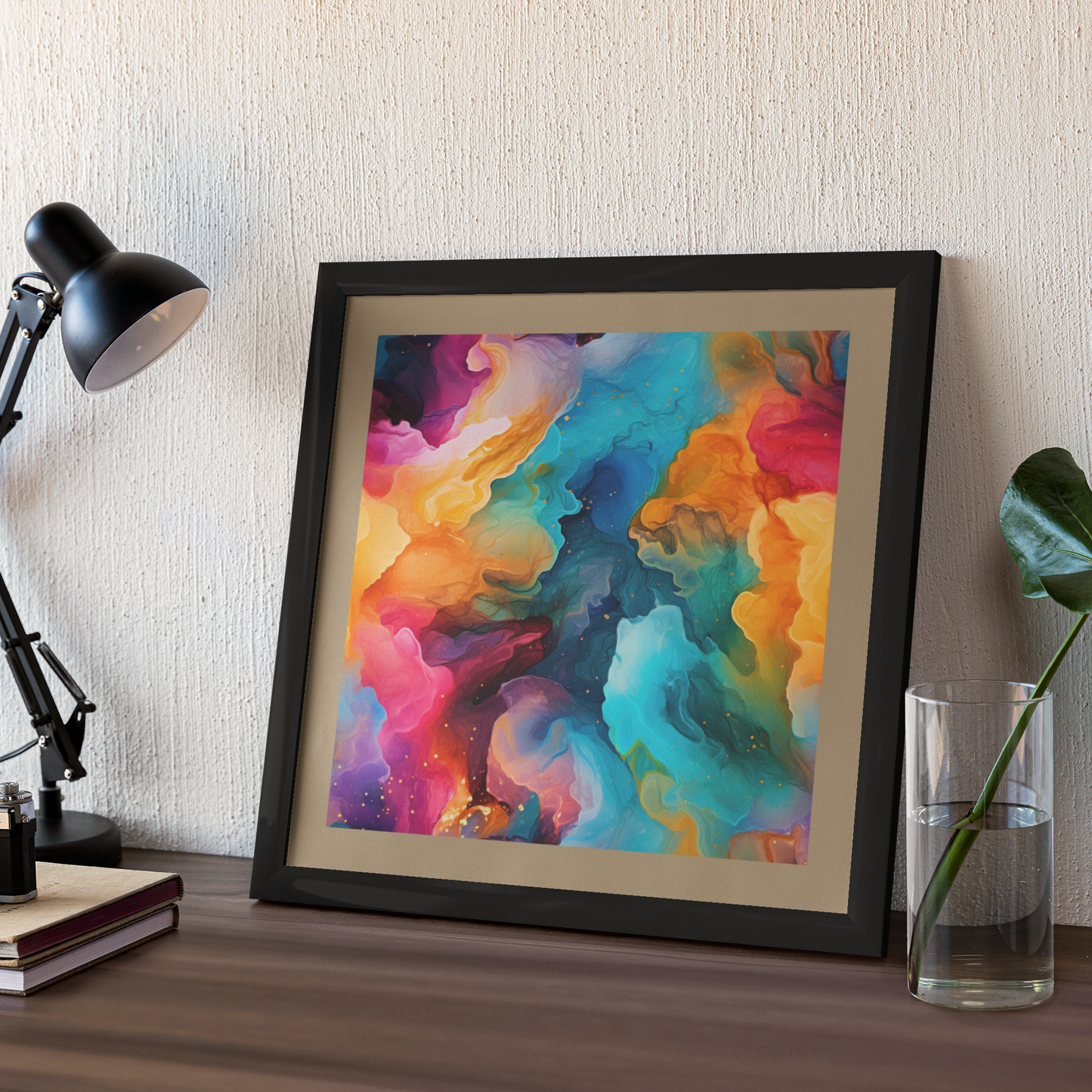 Fluid Art - Wall Art Hanging For Home Decor ( 14 x 14 inches )
