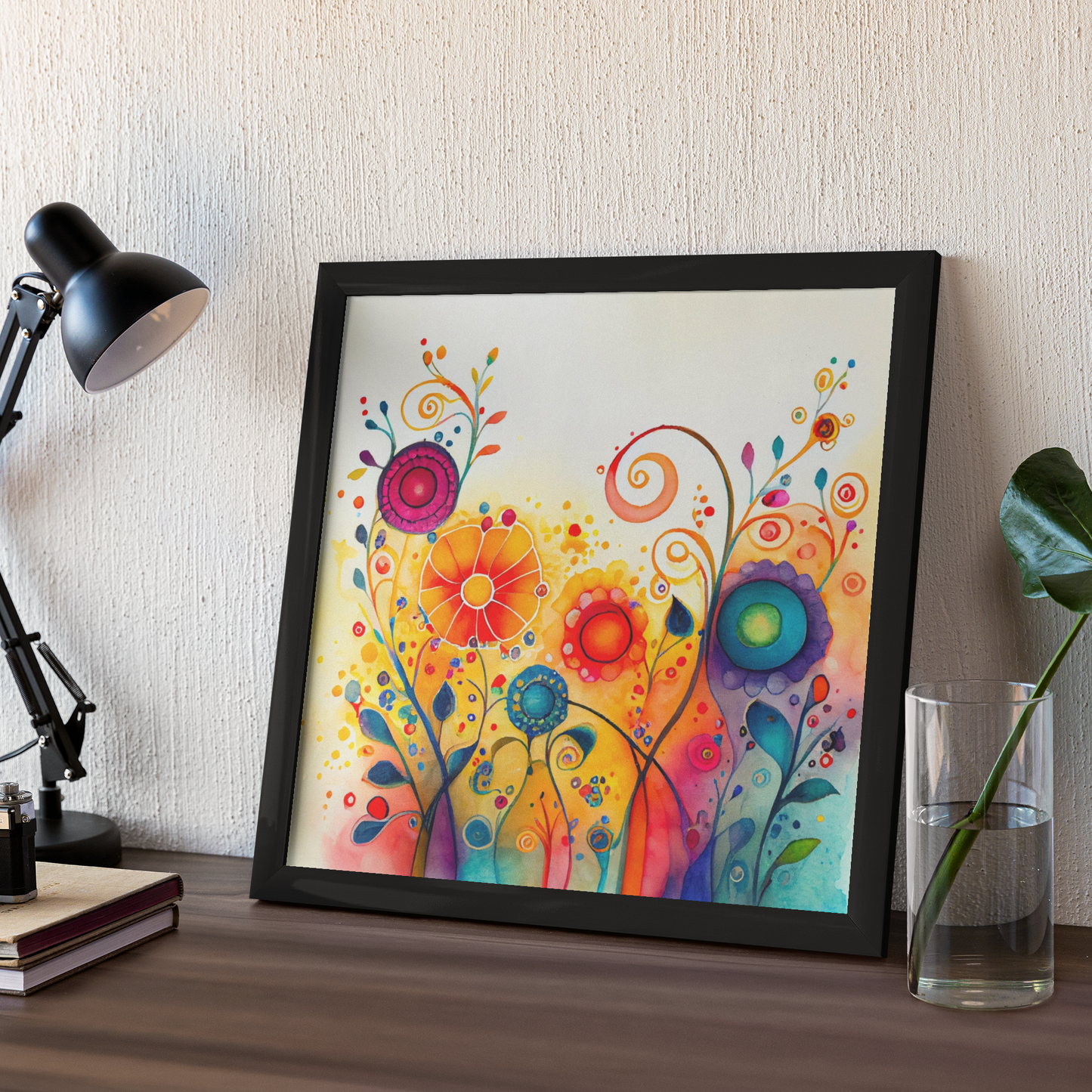 Watercolor Flower - Wall Art Hanging For Home Decor ( 14 x 14 inches)