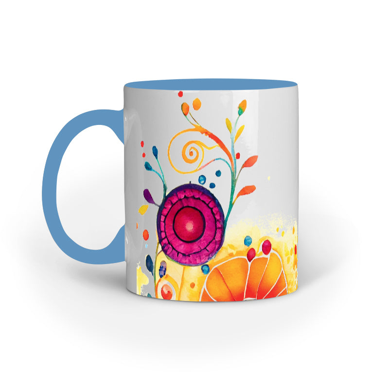 Watercolor Flower - Ceramic Coffee Mug 11 ounce(330ml)