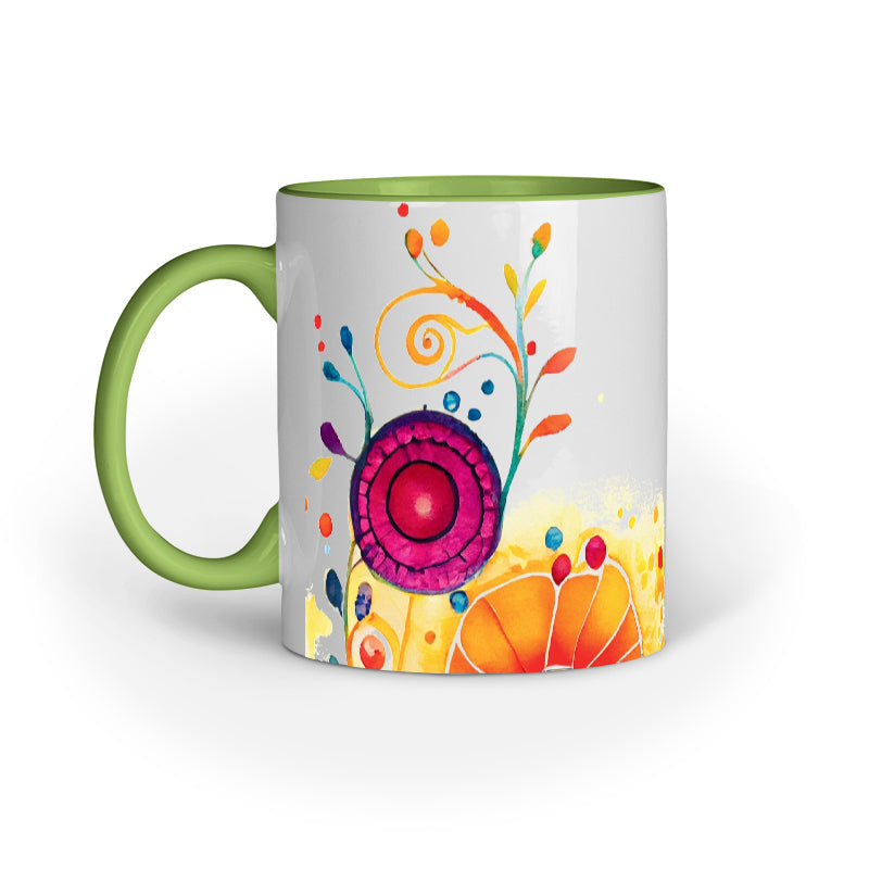Watercolor Flower - Ceramic Coffee Mug 11 ounce(330ml)