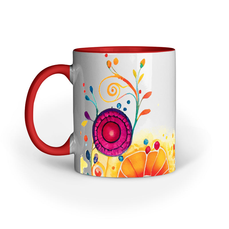 Watercolor Flower - Ceramic Coffee Mug 11 ounce(330ml)