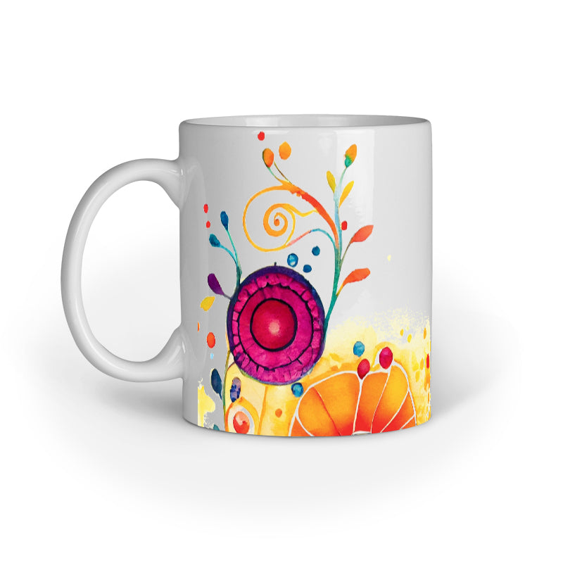 Watercolor Flower - Ceramic Coffee Mug 11 ounce(330ml)