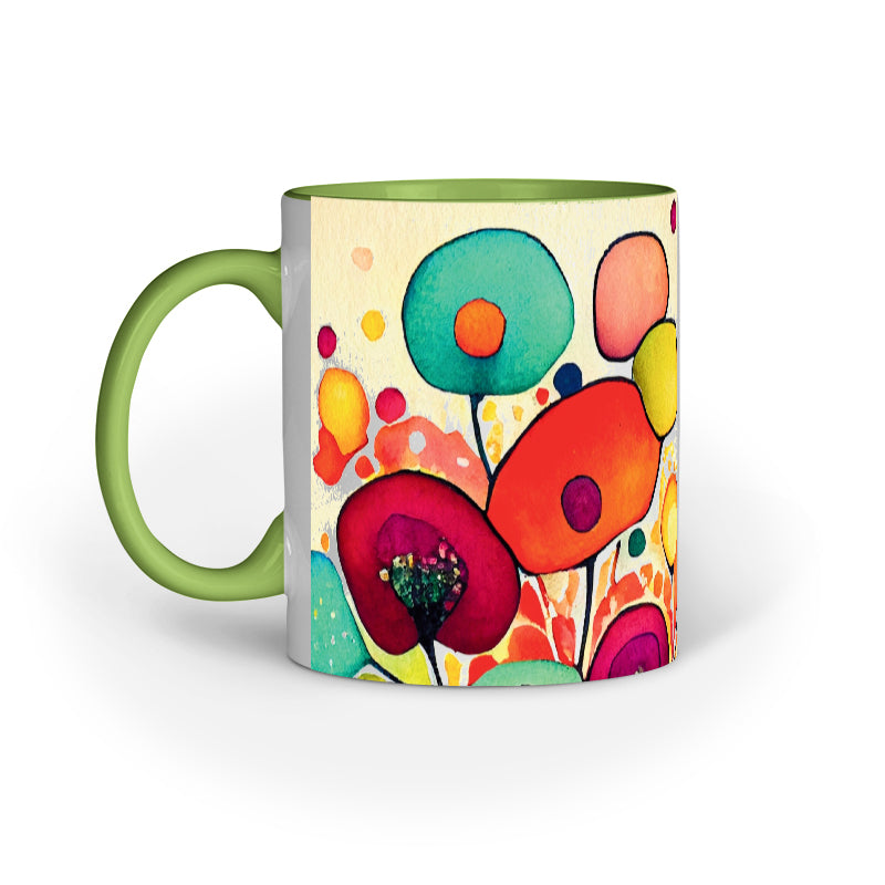 Watercolor Flower - Ceramic Coffee Mug 11 ounce(330ml)