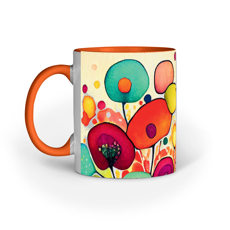 Watercolor Flower - Ceramic Coffee Mug 11 ounce(330ml)