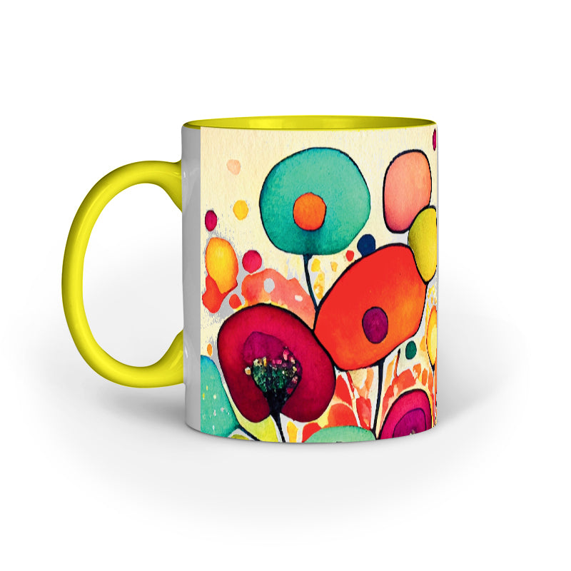 Watercolor Flower - Ceramic Coffee Mug 11 ounce(330ml)