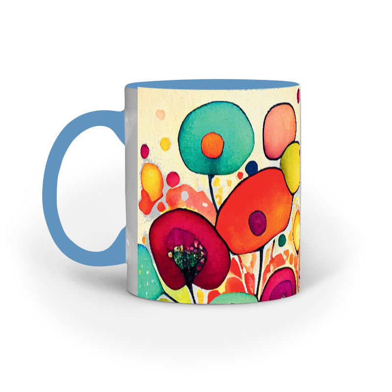 Watercolor Flower - Ceramic Coffee Mug 11 ounce(330ml)