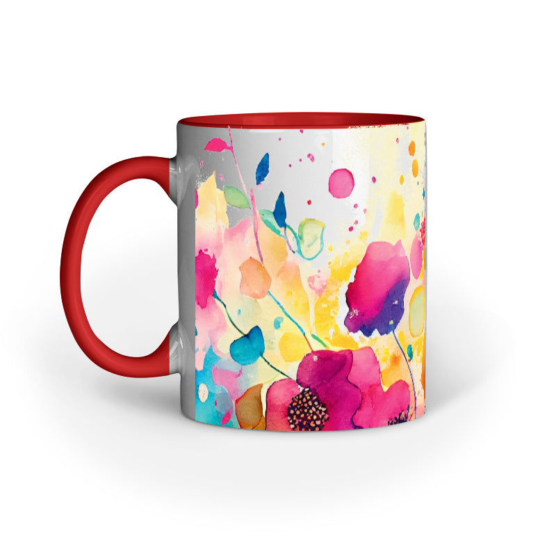 Watercolor Flower - Ceramic Coffee Mug 11 ounce(330ml)