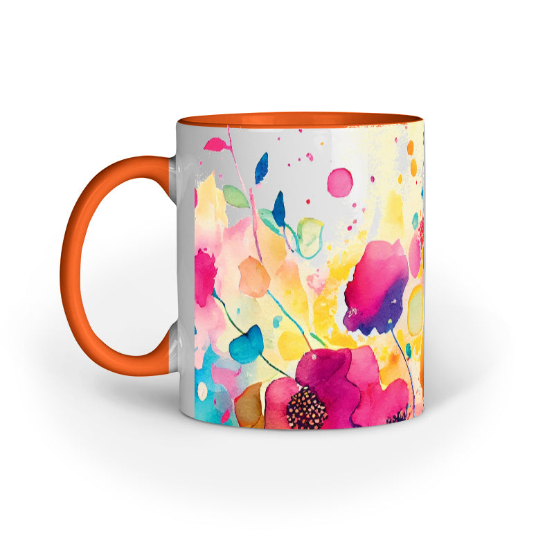 Watercolor Flower - Ceramic Coffee Mug 11 ounce(330ml)