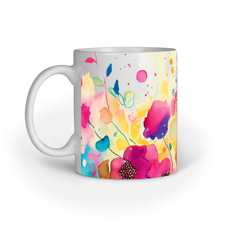 Watercolor Flower - Ceramic Coffee Mug 11 ounce(330ml)
