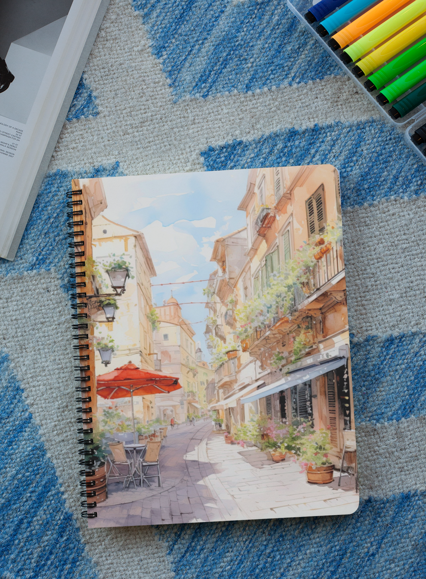 European Clip Art - Spiral Notepad A5 Unruled Notebook 120 Pages