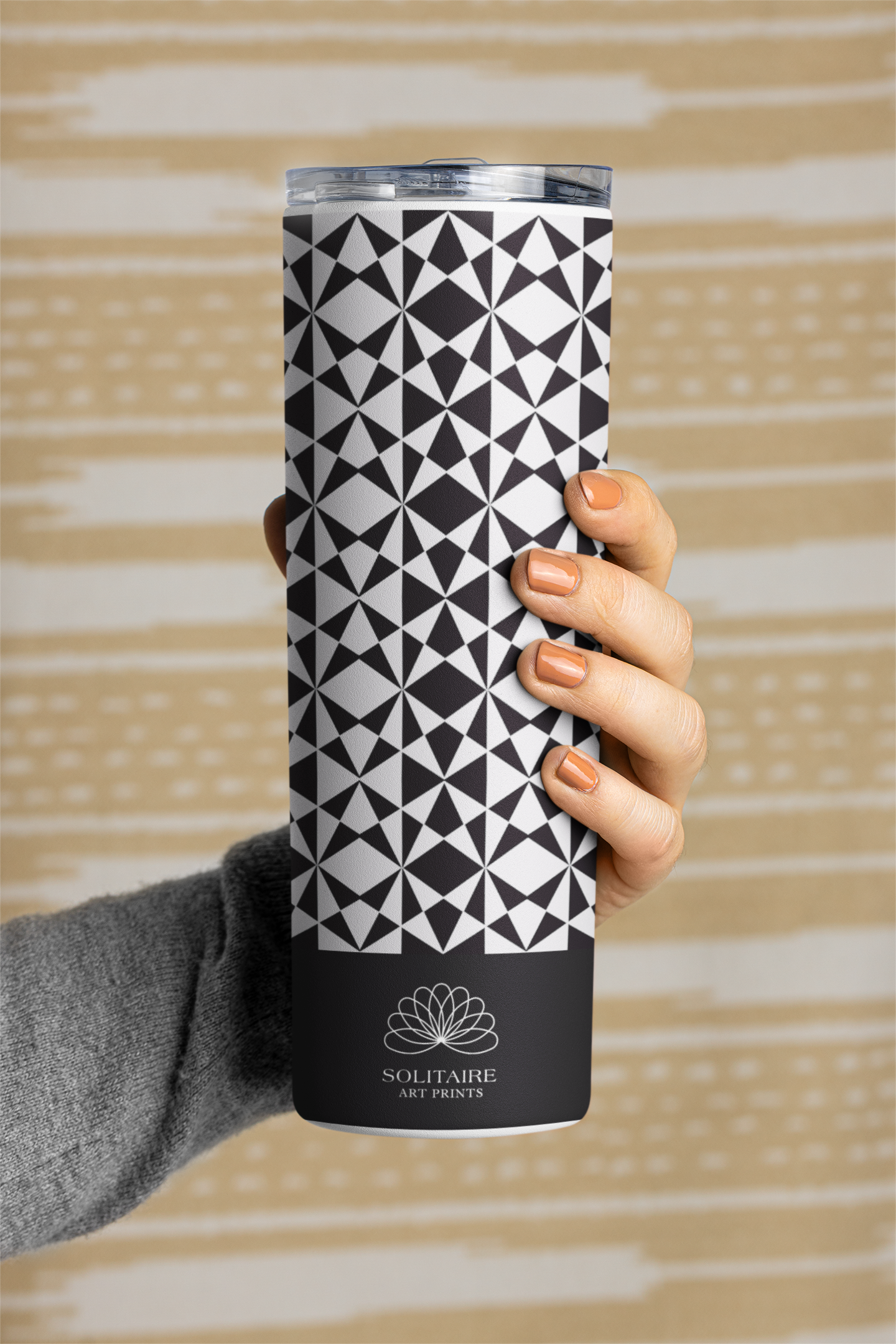 Geometric - Stainless Steel Tumbler Water Bottle 20 OZ(590ml) Coffee Tumbler