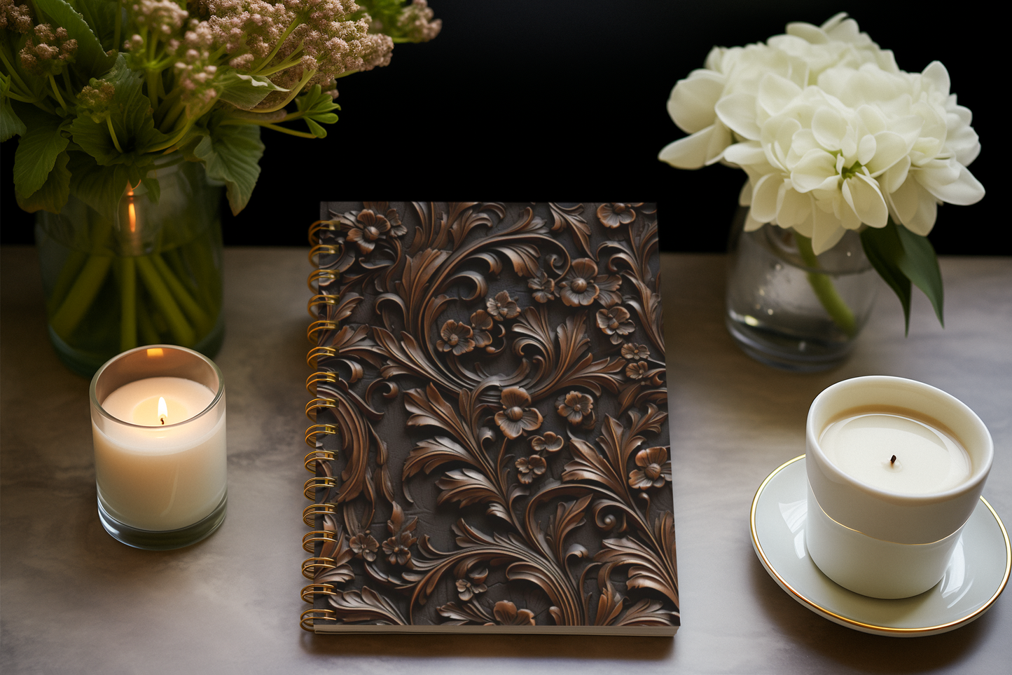 Wooden - Spiral Notepad A5 Unruled Notebook 120 Pages