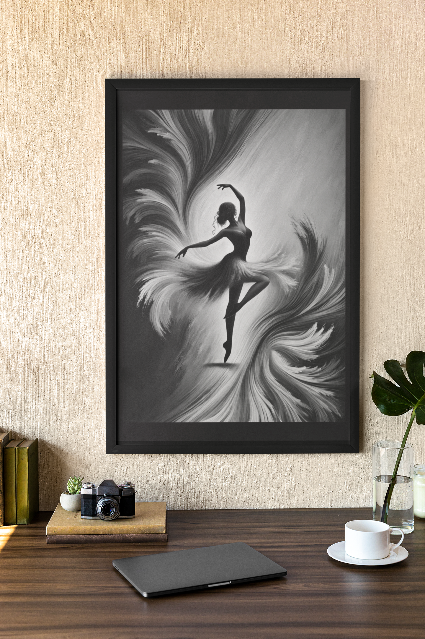 Monochrome Muse - Wall Art Hanging For Home Decor (18 x 24 inches)