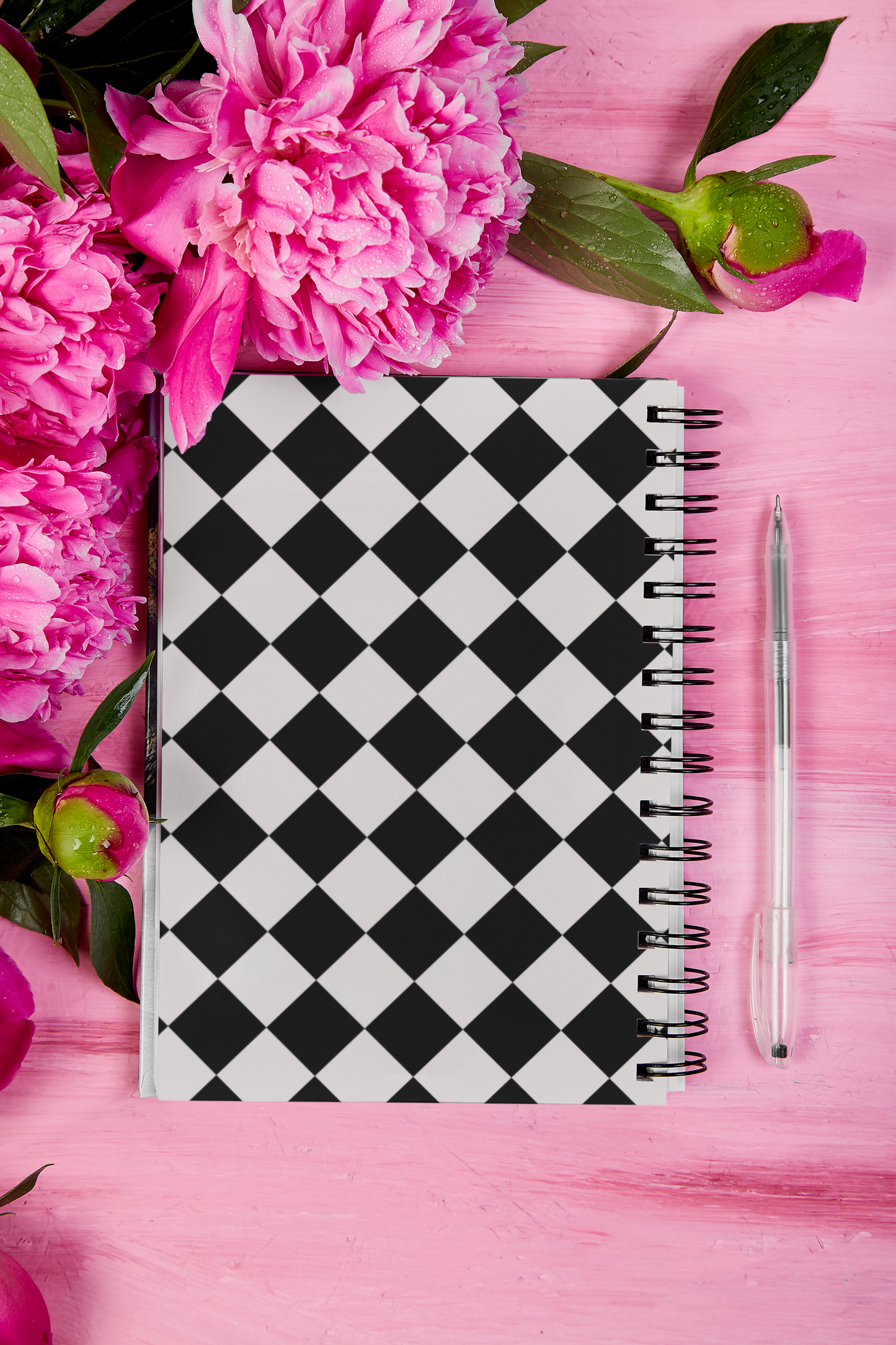 B&W - Spiral Notepad A5 Unruled Notebook 120 Pages